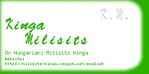 kinga milisits business card